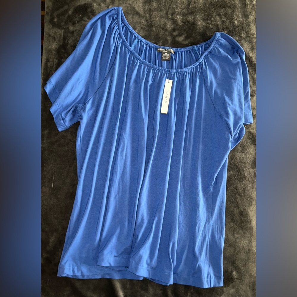 Chelsea and Theodore Short Sleeve Blouse Size 0X